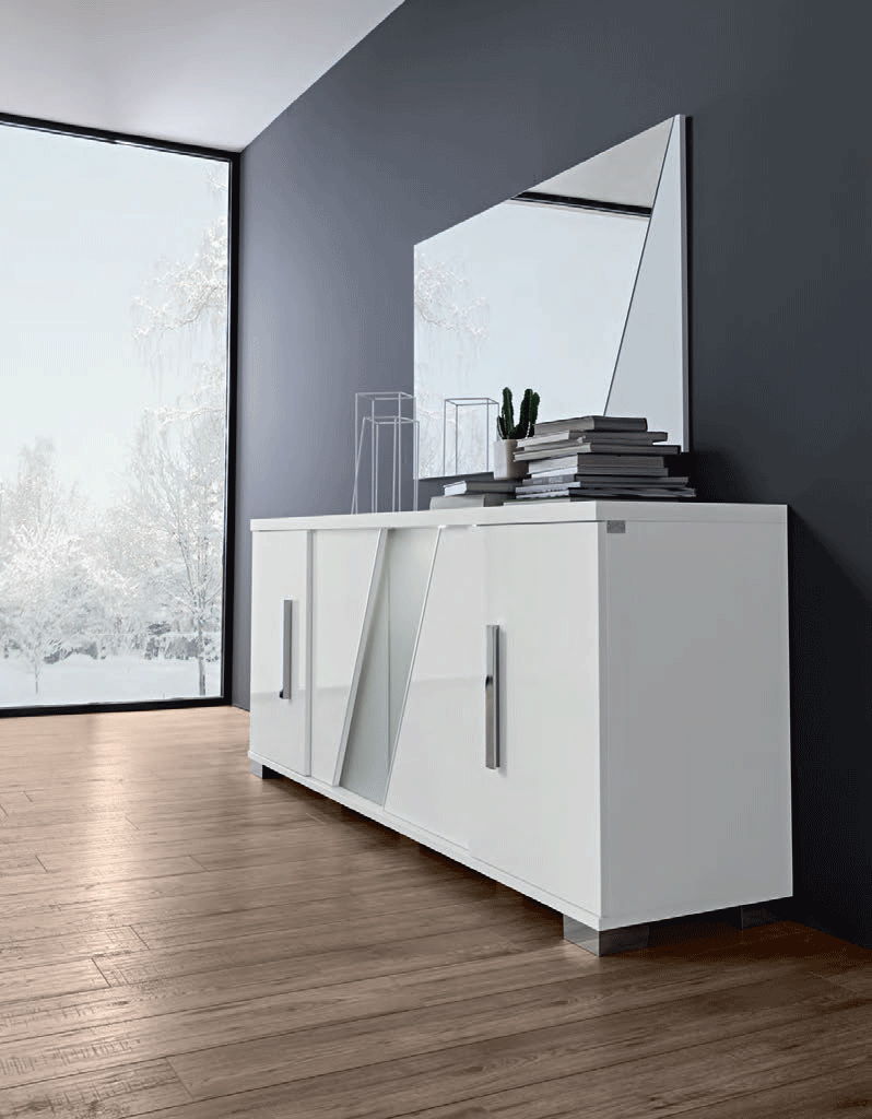 Lisa - 4 Door Buffet - White