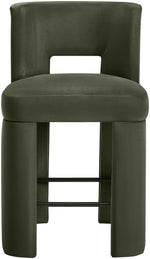Zuno - Velvet Performance Fabric Upholstered Counter Stool (Set of 2)