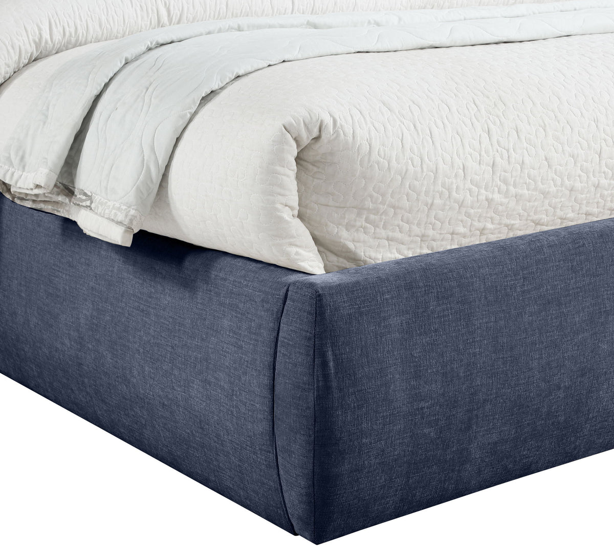 Adam - Chenille Fabric Bed With 89" Headboard