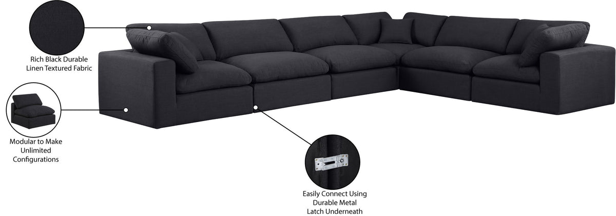 Comfy - 6 Piece Linen Modular Corner Sectional