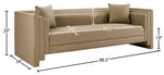 Everett - Vegan Leather 88.5" Upholstered Sofa - Tan