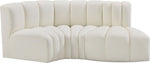 Arc - Faux Leather 3 Piece Modular L-Shaped Sofa