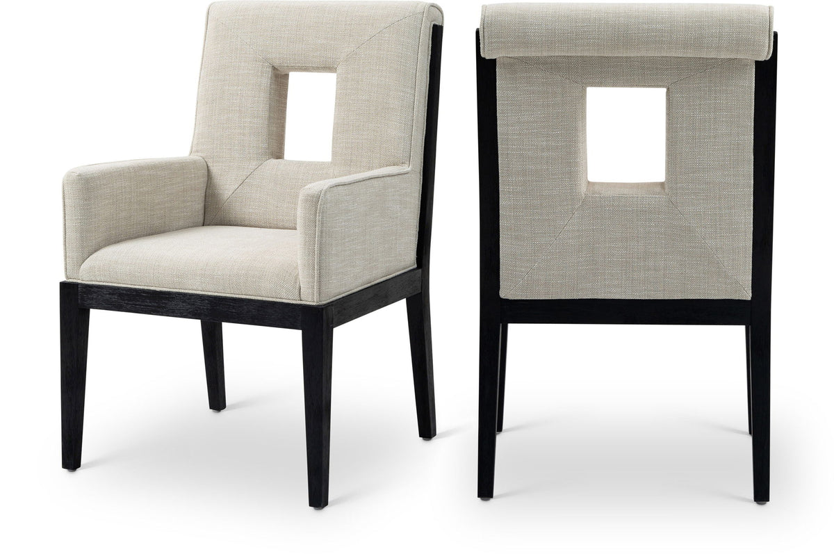 Gwendolyn - Dining Arm Chair With Black Frame
