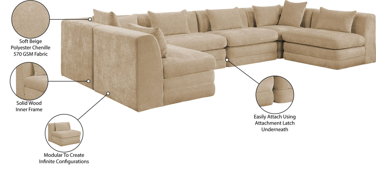 Stellar - 6 Piece Upholstered Modular Sectional