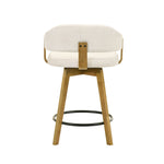 Callah - Contemporary Natural Wood Counter Height Kitchen Bar Stool