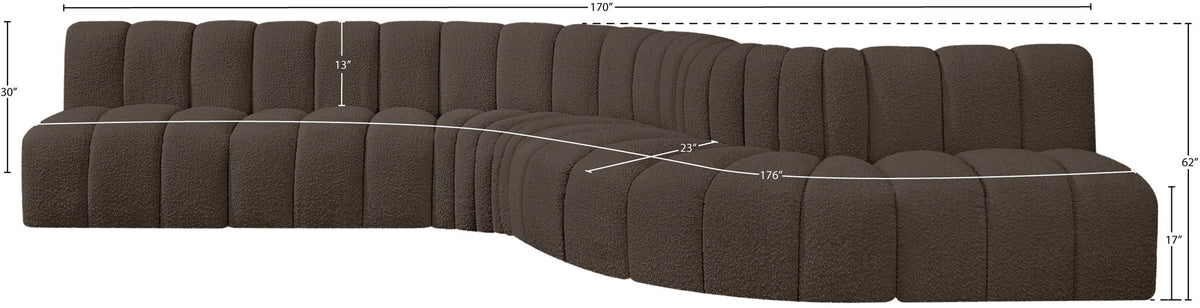 Arc - Boucle Fabric 7 Piece Modular Sofa