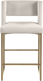 Caleb - Counter Stool with Gold Legs (Set of 2)