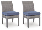 Half Moon Beach - Side Chair With Cushion (Set of 2) - Blue / Gray
