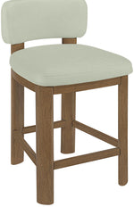 Paloma - Faux Leather Upholstered Counter Stool (Set of 2) - Brown Frame