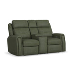 Felix - Power Reclining Loveseat With Console, Power Headrest, Lumbar, Heat & Massage