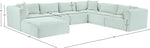 Shaggy - 7 Piece Modular U-Shaped Sectional With Ottoman