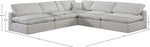 Comfy - 5 Piece Linen Modular Corner Armless Sectional