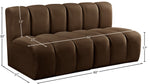 Arc - Velvet 2 Seats Modular Sofa
