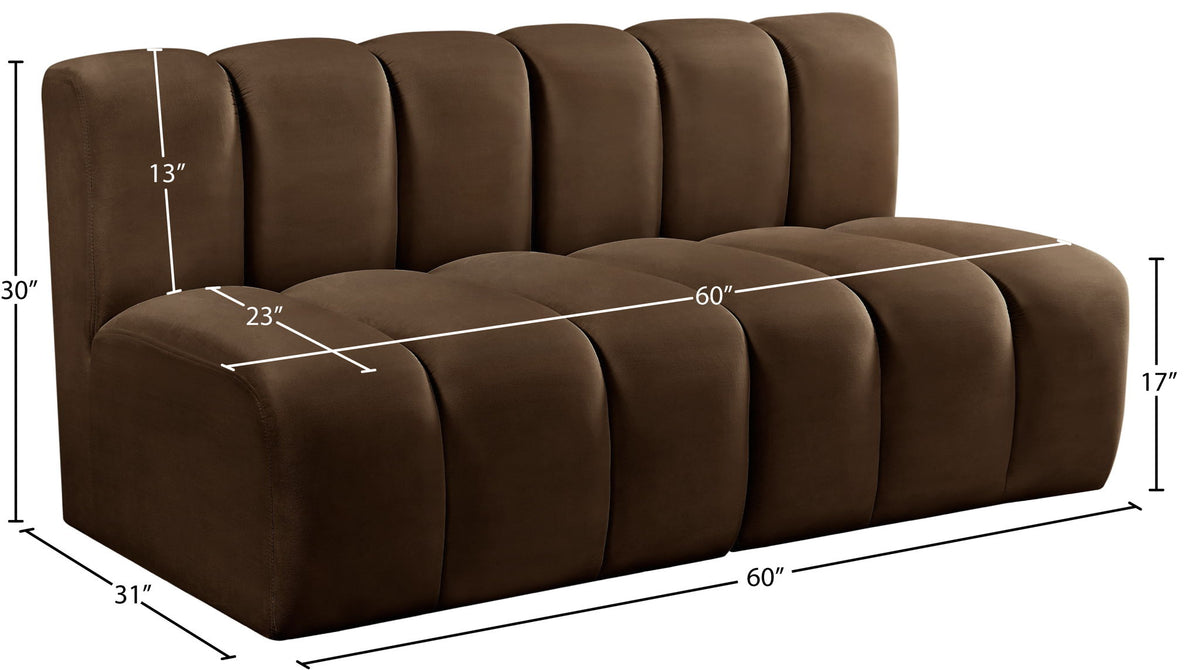 Arc - Velvet 2 Seats Modular Sofa
