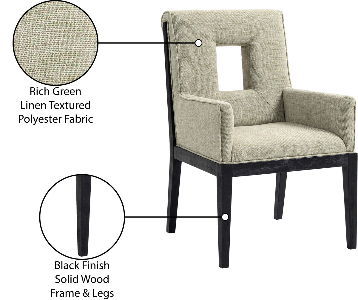 Gwendolyn - Dining Arm Chair With Black Frame