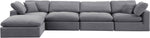 Comfy - 5 Piece Velvet Modular Sectional With Chaise