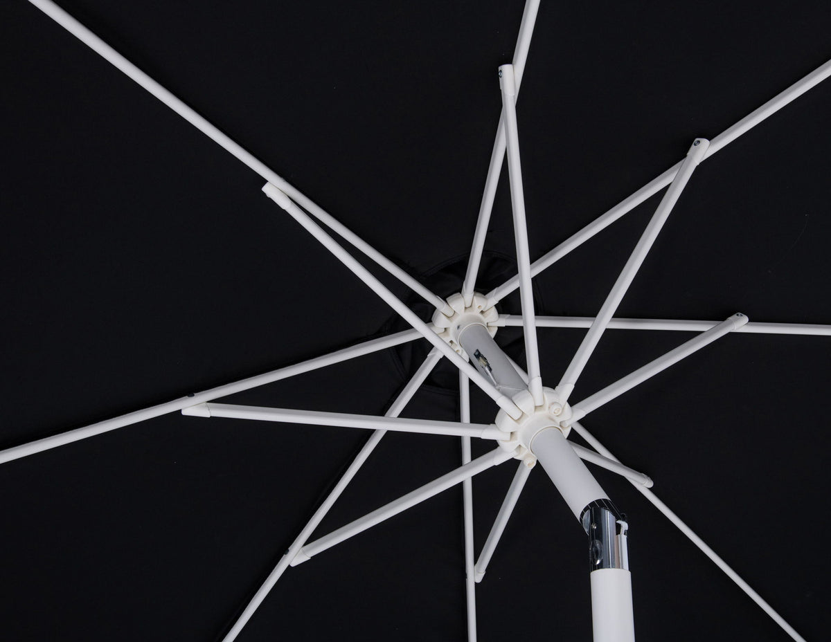 Fiji - Aluminum Patio Umbrella With Square Teak And White Base