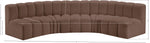 Arc - Faux Leather 5 Piece U-Shaped Modular Sofa