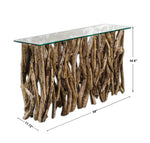 Teak Wood - Console - Light Brown