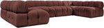 Orin - U-Shaped Velvet 6 Piece Modular Sectional