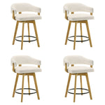 Callah - Contemporary Natural Wood Counter Height Kitchen Bar Stool