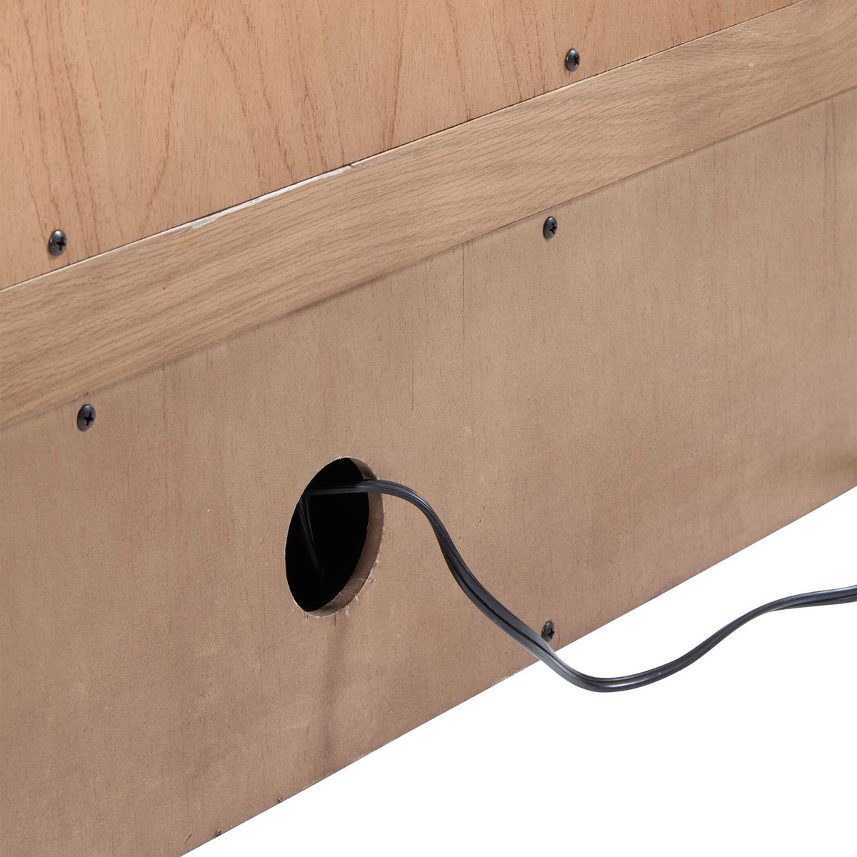 Forest Rings - Lighted 3 Door Cabinet - Light Brown