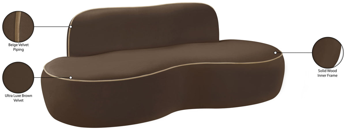 Swerve - Velvet 77" Upholstered Loveseat