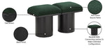 Pavilion - 2 Piece Modular Bench With Black Base