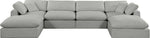 Comfy - 6 Piece Linen Modular Double Chaise Sectional