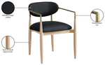 Riccio - Dining Arm Chair (Set of 2) - Natural And Gold Frame