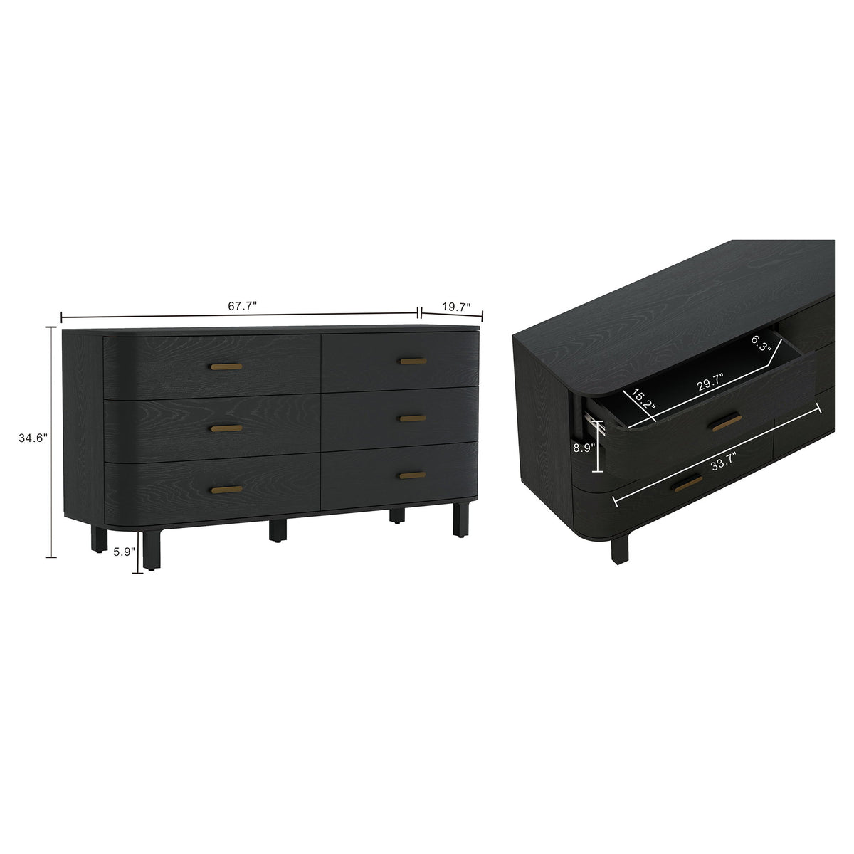 Manhattan Solara - Solid Wood Dresser