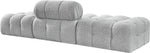 Ames - 3 Piece Boucle Upholstered Modular Sofa With 2 Backless Seats
