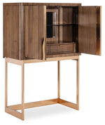 Eleana - Bar On Stand - Medium Wood / Gold