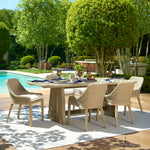 Harbor - Herringbone Indoor-Outdoor Dining Table - Brown