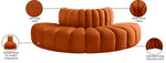 Arc - Velvet 4 Piece Modular Sofa