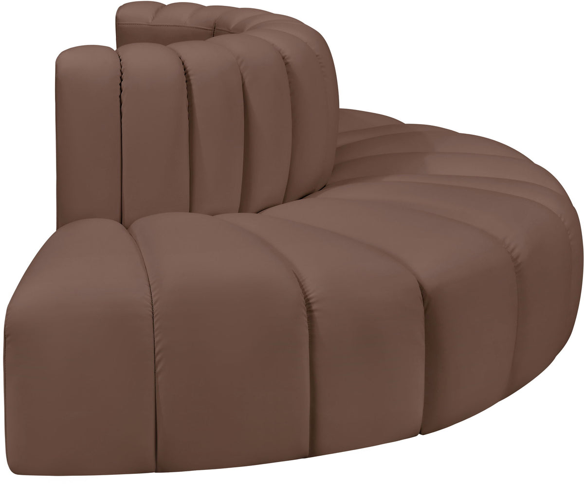 Arc - Faux Leather 4 Piece Modular Sofa