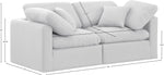 Indulge - Linen 2 Piece Modular Sofa - White