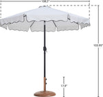 Amalfi - Patio Umbrella - Light Brown Base / Black Pole