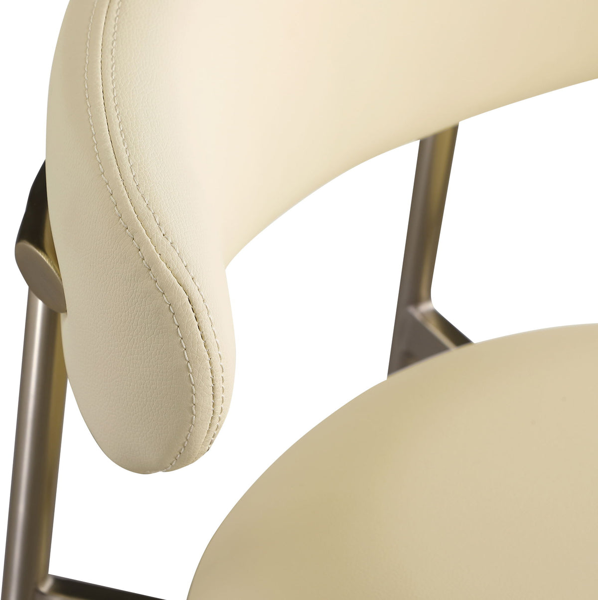 Lupita - Counter Stool With Brushed Gold Frame (Set of 2)