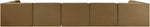 Rummi - Velvet Performance Fabric Upholstered 7 Piece Modular Sectional (With 2 Corner Chairs)