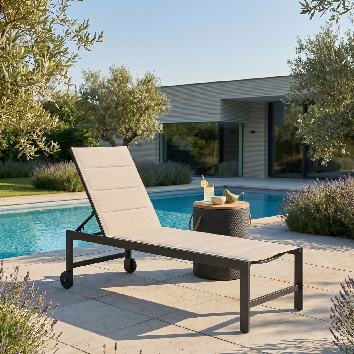 Beban - Outdoor Side Table - Natural / Black