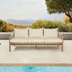Cypress - Outdoor Patio Sofa - Blonde Eucalyptus / Ivory