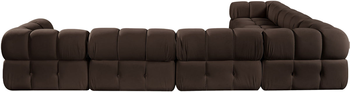 Orin - L-Shaped Velvet 6 Piece Modular Sectional