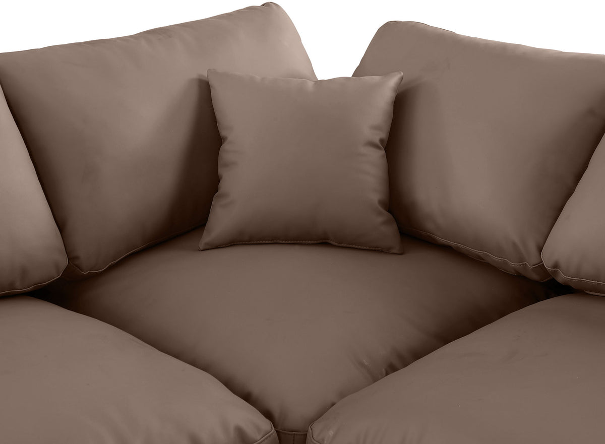 Comfy - 8 Piece Faux Leather Modular Sectional