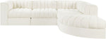Rummi - Velvet Performance Fabric Upholstered 5 Piece Modular Sectional