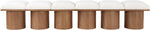 Pavilion - 6 Piece Modular Bench With Brown Base