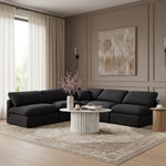 Indulge - Linen 5 Piece Modular Corner Armless Sectional