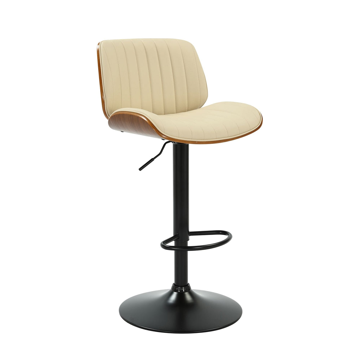 Brock - Adjustable Bar Stool With Black Base
