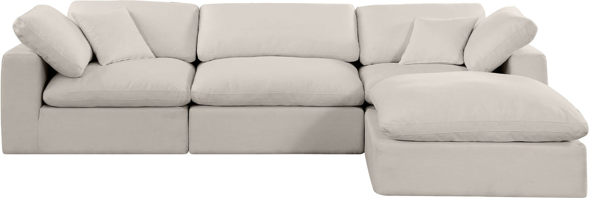 Comfy - 4 Piece Linen Fabric Modular Sectional With Chaise