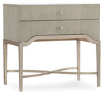 Elixir - 2-Drawer Nightstand - Silver